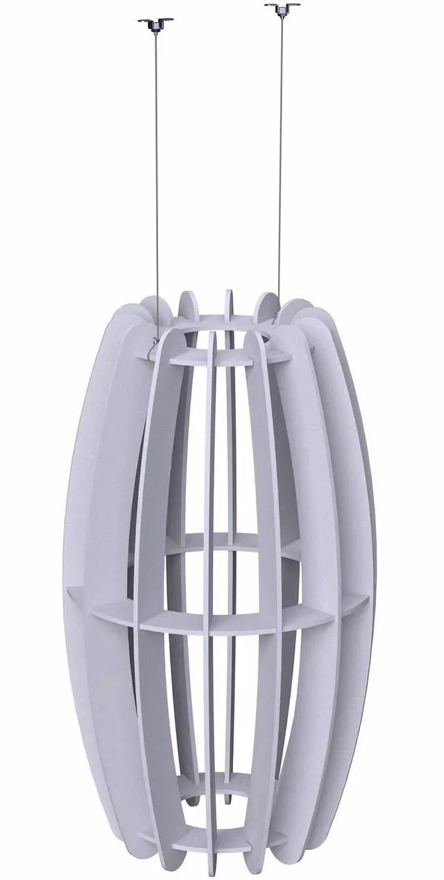 Main image of VIVO Light Gray Large Acoustic Ceiling Oval Sound Absorber