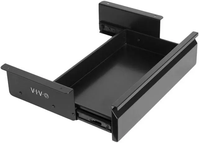 Main image of VIVO Black Space Saving 16" Pull Out Under Desk Storage Drawer without Shell