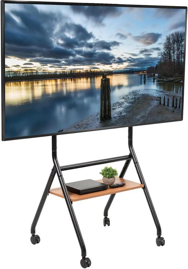 Main image of VIVO Mobile Heavy-Duty Height Adjustable Studio TV Cart, Fits 37" to 86" Screens