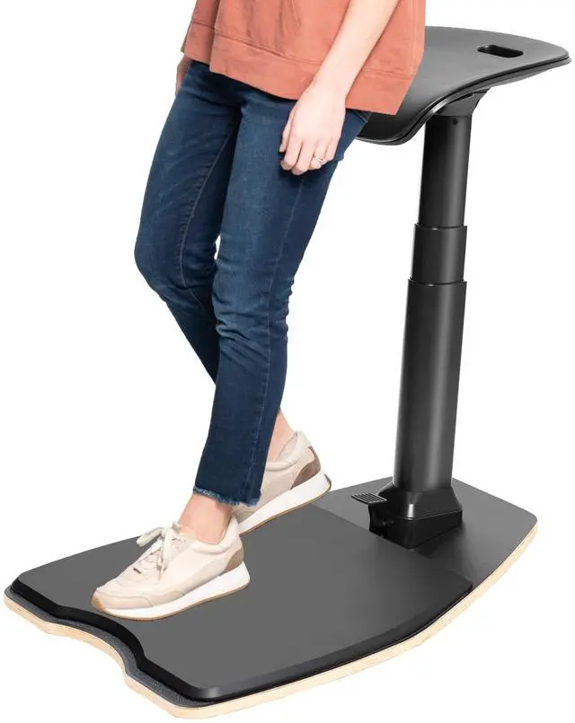 Main image of VIVO Black Ergonomic Leaning Chair with Anti-Fatigue Mat for Home and Office