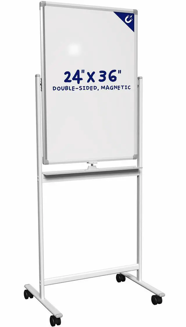 Main image of VIVO Mobile Dry Erase Board 24" x 36" Magnetic Double Sided Whiteboard Stand