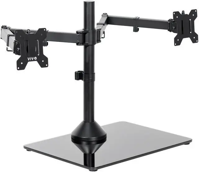 Main image of VIVO Dual Computer Monitor Mount with Glass Base for 2 Ultrawides up to 38"
