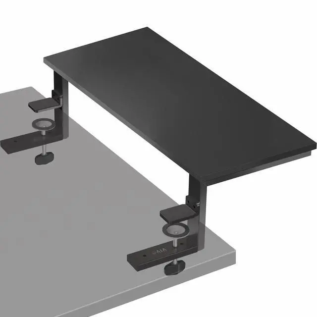 Main image of VIVO Black 22" Clamp-on Desk Extension Shelf for Monitor, Laptop, Printer