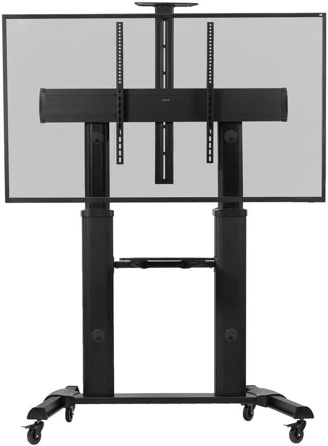 Main image of Black Ultra Heavy Duty Mobile Stand TV Cart Mount, Fits 32" to 100" Flat Screens