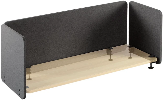Main image of VIVO Dark Gray Clamp-on 60" and 24" Desktop Privacy Panels (3 Panels), Dividers