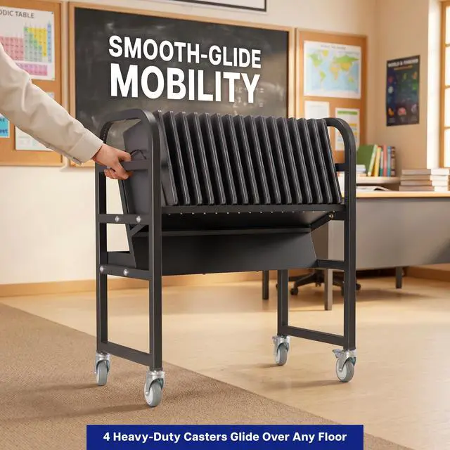 Alt view image 6 of 7 - VIVO Black 16-Device Mobile Open Charging Cart
