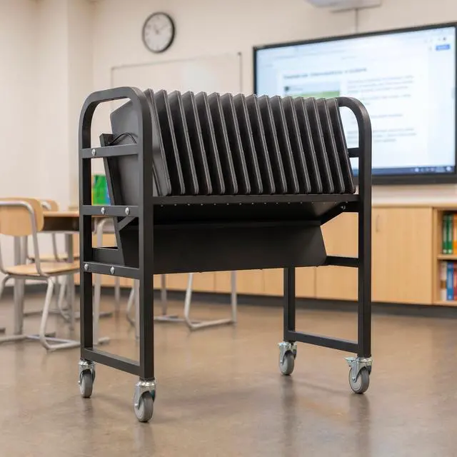 Alt view image 2 of 7 - VIVO Black 16-Device Mobile Open Charging Cart