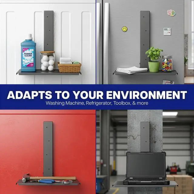 Alt view image 7 of 7 - VIVO 16 x 19 Magnetic Shelf, Multi Purpose Platform, Hands-Free Compact Desk