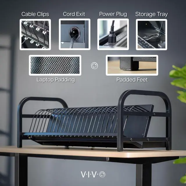 Alt view image 2 of 7 - VIVO 24-Bay Laptop and Tablet Open Charging Station, Multiple Devices up to 14