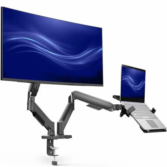 Main image of VIVO Universal Adjustable Monitor and Laptop Desk Mount, C-clamp and Grommet