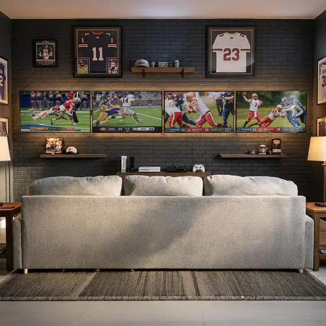 Alt view image 2 of 7 - VIVO Pop-Out 1x4 Video Wall Mount, Quad TV Wall Mount 4 TV Screens 37-65