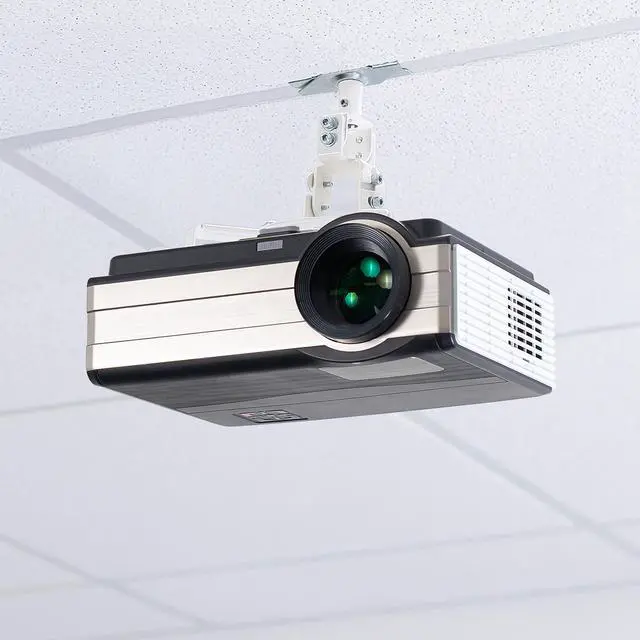 Alt view image 2 of 7 - VIVO Metal Drop Ceiling Projector Mount with Scissor Clamp, Holds 29.7 lb