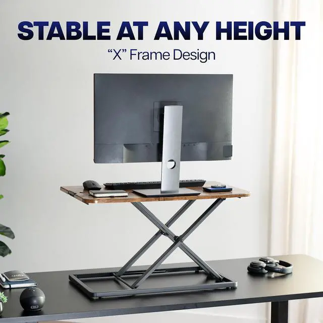 Alt view image 5 of 7 - VIVO Economy Height Adjustable 29" Standing Desk Sit Stand Desktop Monitor Riser