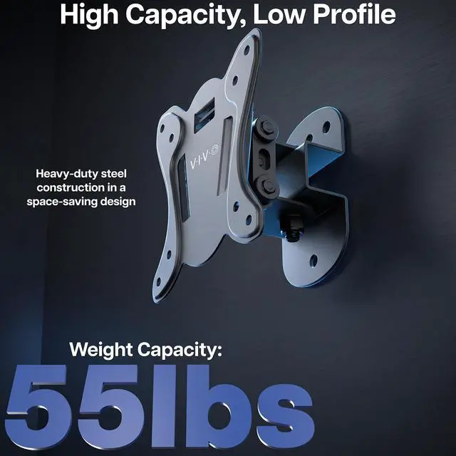 Alt view image 3 of 7 - VIVO Compact Tilt Swivel TV Wall Mount for 1332" Screens, Low Profile Mount