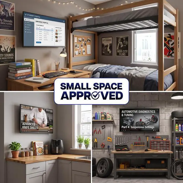 Alt view image 7 of 7 - VIVO Compact Tilt Swivel TV Wall Mount for 1332" Screens, Low Profile Mount