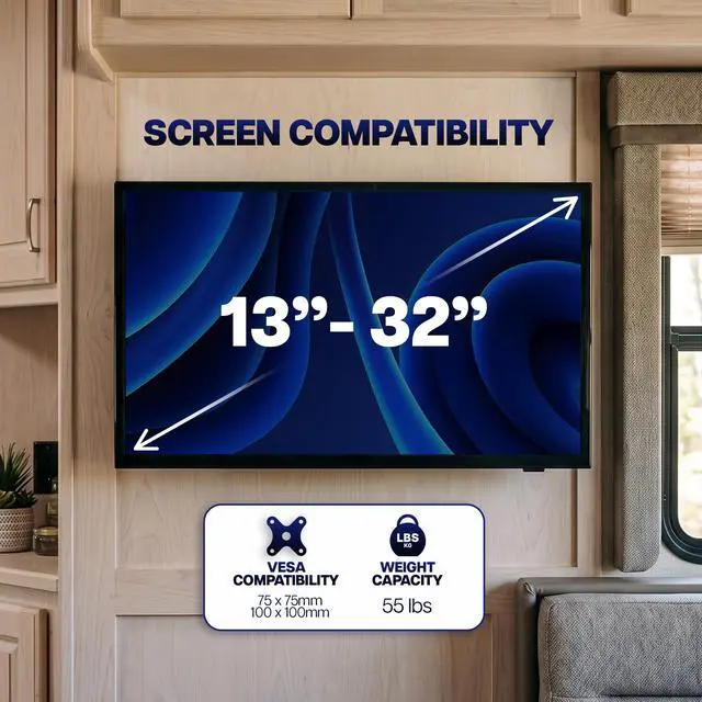 Alt view image 5 of 7 - VIVO Compact Tilt Swivel TV Wall Mount for 1332" Screens, Low Profile Mount