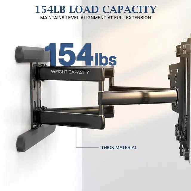 Alt view image 6 of 7 - VIVO PRO Heavy-Duty Premium Swivel TV Wall Mount, Hold Screens 37-86
