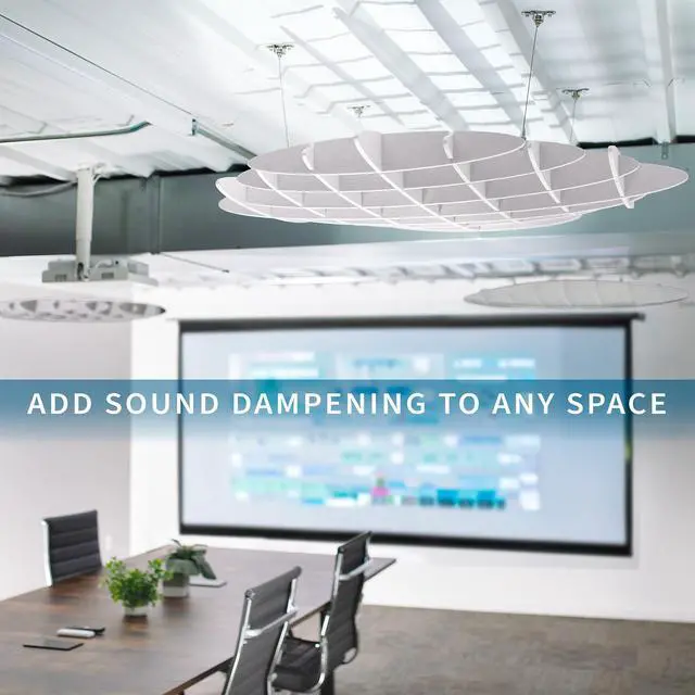 Alt view image 5 of 7 - VIVO White Acoustic Ceiling Waffle Panel, 2-Pack