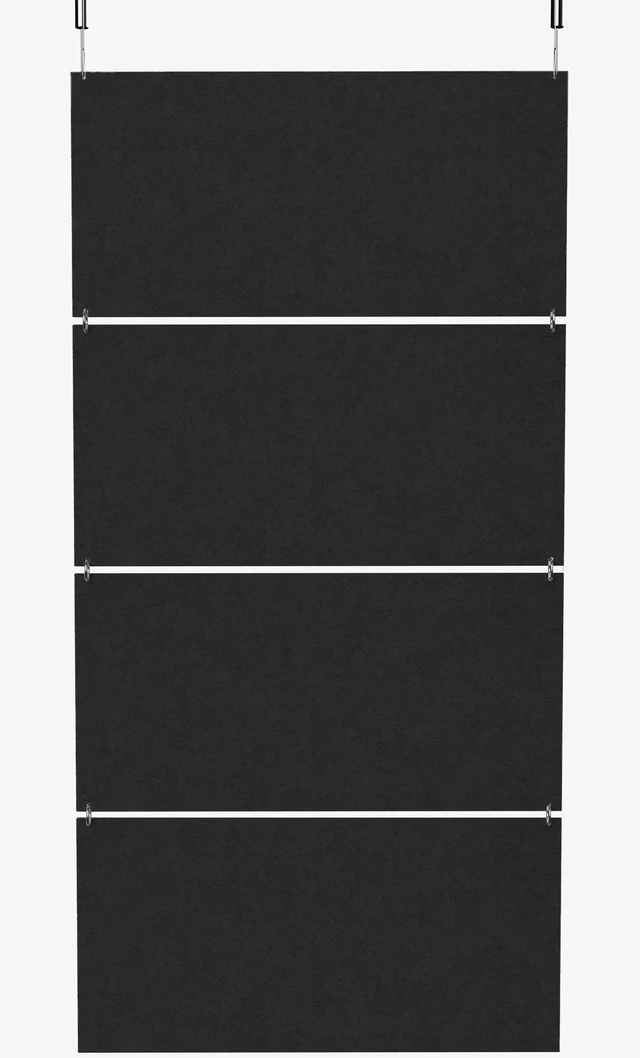 Main image of VIVO Modular 45" x 95" Hanging Acoustic Panels (x4), Sound Absorber, Black