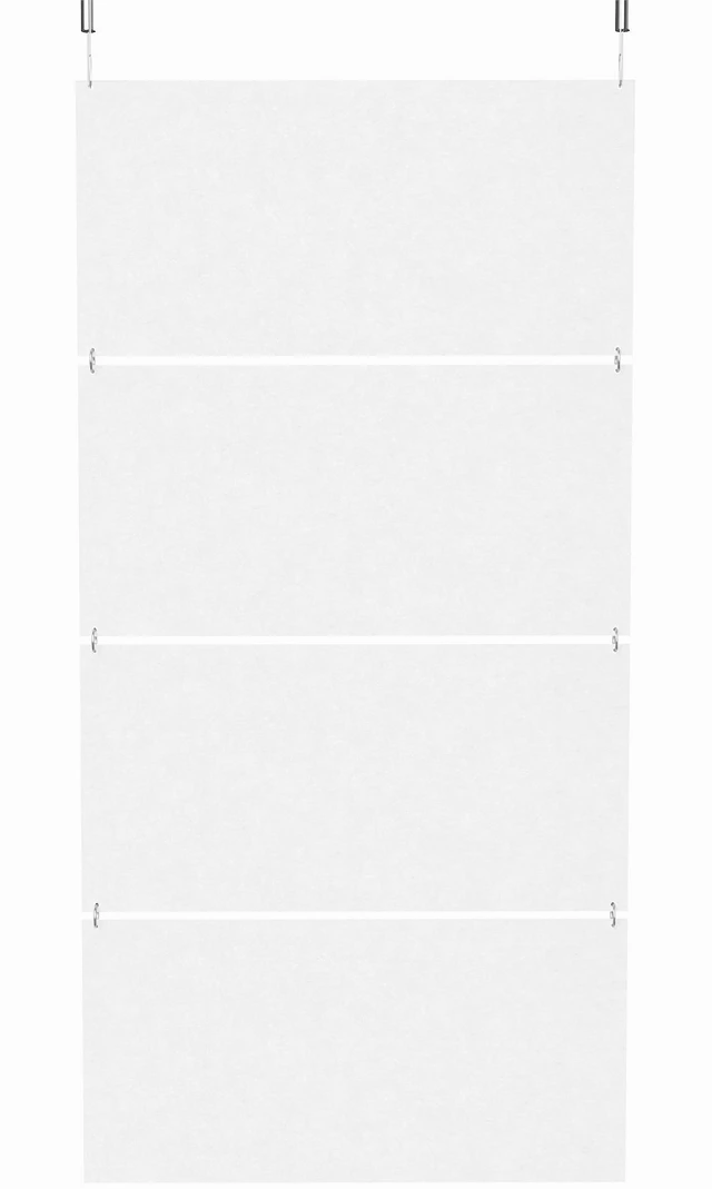 Main image of VIVO Modular 45" x 95" Hanging Acoustic Panels (x4), Sound Absorber, White