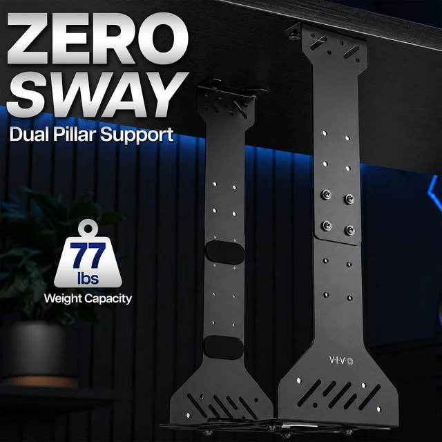 Alt view image 3 of 7 - VIVO Under Desk PC Mount, Adjustable 7.5-11.8 Width and 19.7-23.7 Height