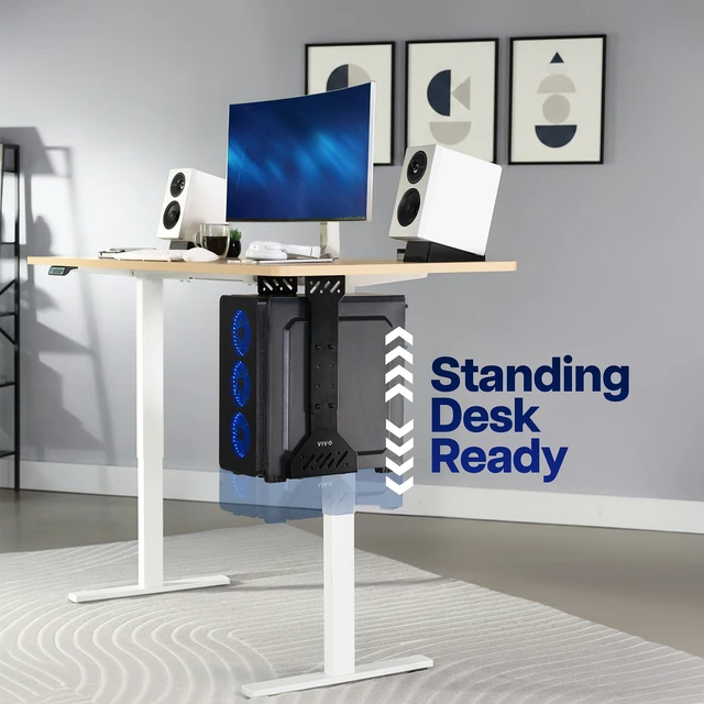 Alt view image 7 of 7 - VIVO Under Desk PC Mount, Adjustable 7.5-11.8 Width and 19.7-23.7 Height