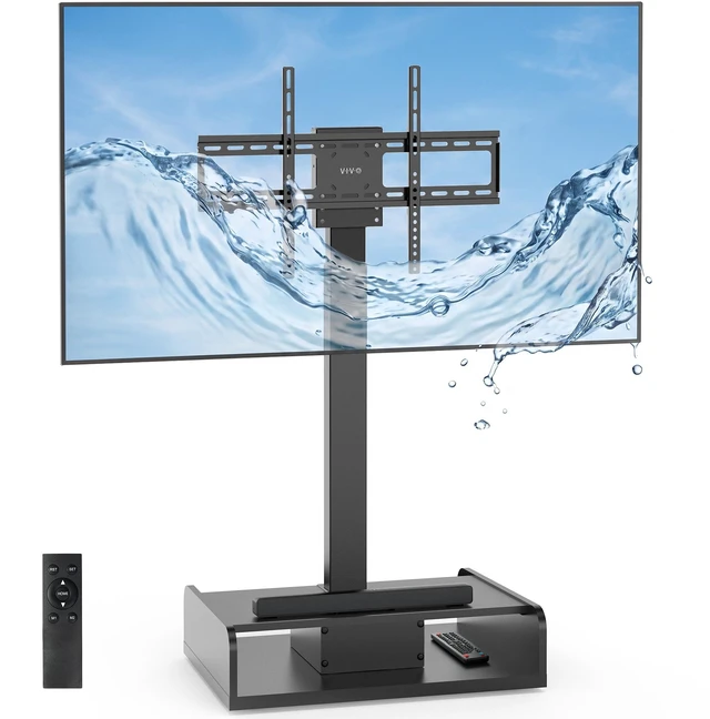 Main image of VIVO Freestanding Motorized TV Mount with Storage, for 32"-65" Screens