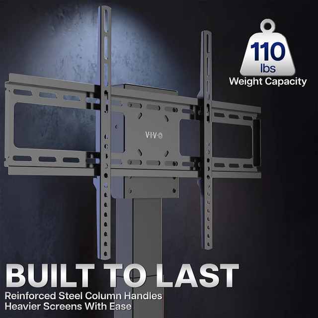 Alt view image 6 of 7 - VIVO Freestanding Motorized TV Mount with Storage, for 32"-65" Screens