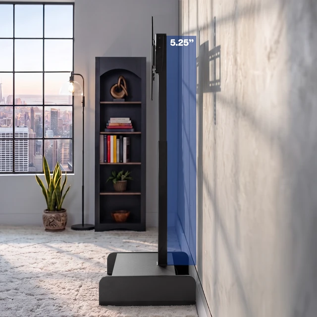 Alt view image 7 of 7 - VIVO Freestanding Motorized TV Mount with Storage, for 32"-65" Screens
