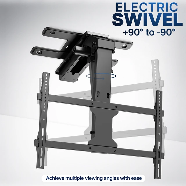 Alt view image 7 of 7 - VIVO Electric Flip Down and Swivel Ceiling TV Mount for 37 to 70 inch Screens