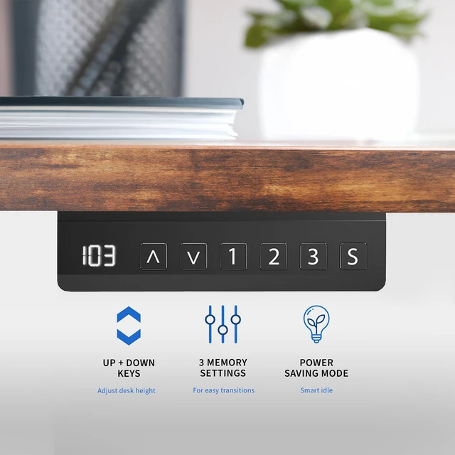 Alt view image 5 of 7 - VIVO White Electric Standing Height Adjustable Desk Frame, Dual Motor Ergonomic