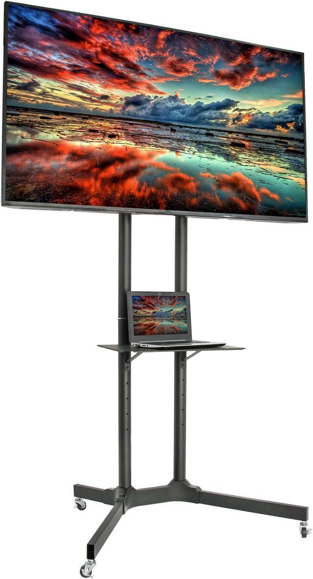 vértice Burlas mirar televisión VIVO Black Rolling TV Cart for 32" to 65" LCD LED Plasma Flat Panel Screen  | Mobile Stand with Wheels (STAND-TV03E) Monitor Accessories - Newegg.com