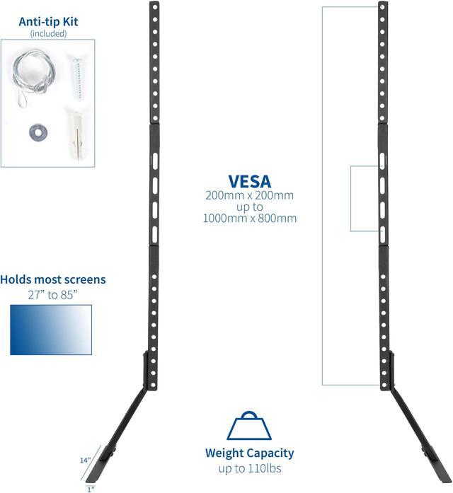 VIVO Soporte de mesa para TV extra grande para pantallas planas LCD de 27 a  85 pulgadas, base de montaje con VESA hasta 39.370x23.622 in STAND-TV01T