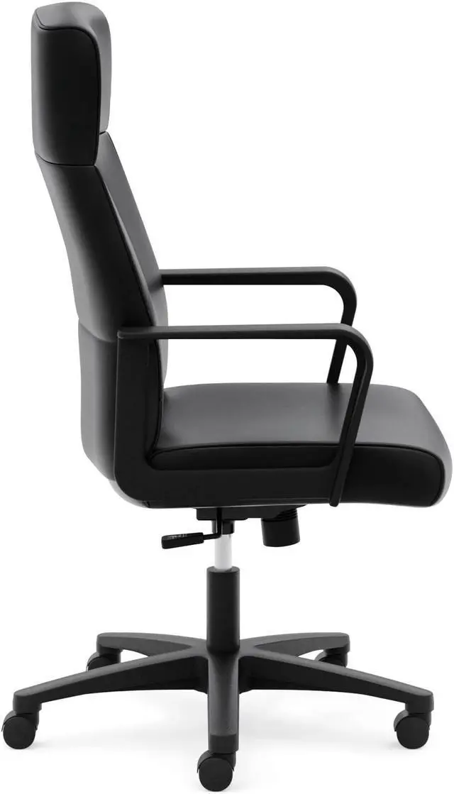 Alt view image 6 of 14 - Basyx VL604 Series High-Back Executive Chair Black SofThread Leather VL604SB11