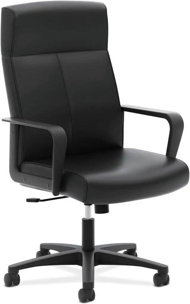 Alt view image 2 of 14 - Basyx VL604 Series High-Back Executive Chair Black SofThread Leather VL604SB11