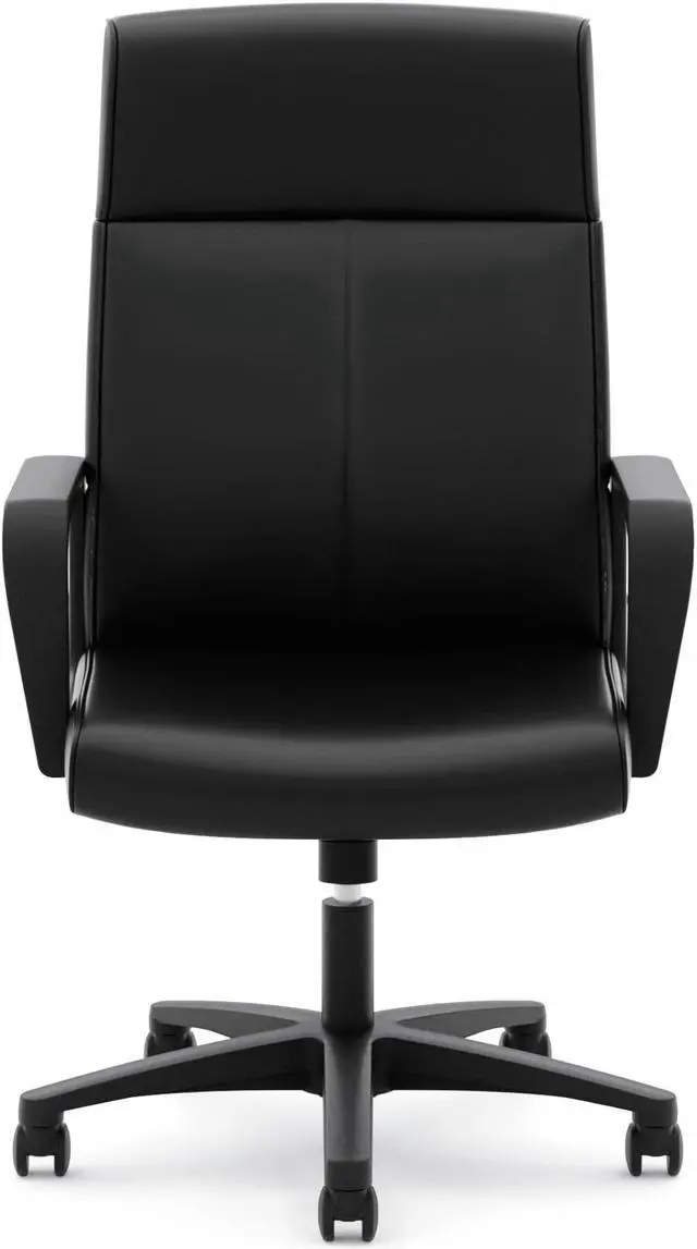 Alt view image 3 of 14 - Basyx VL604 Series High-Back Executive Chair Black SofThread Leather VL604SB11