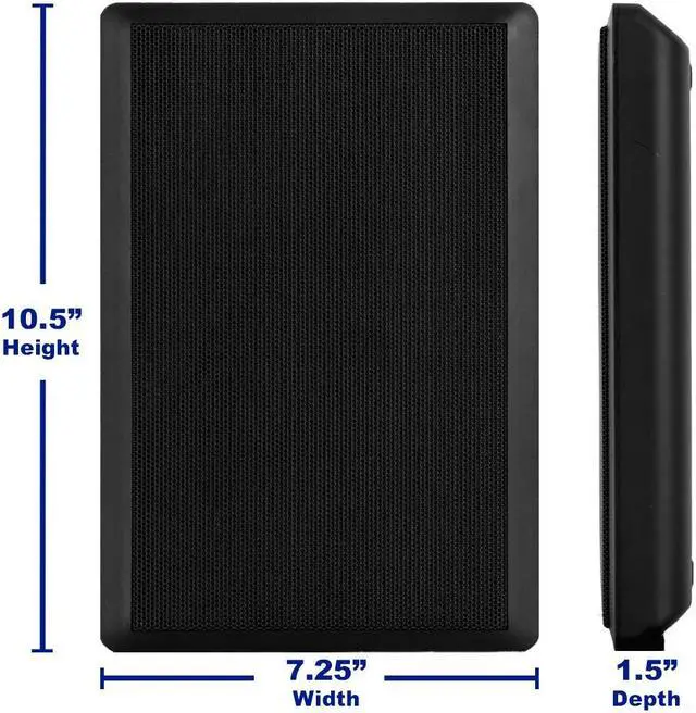 Alt view image 3 of 7 - Acoustic Audio SLM1B Mountable On Wall Slim Speakers Home Theater Wired Pair Pack