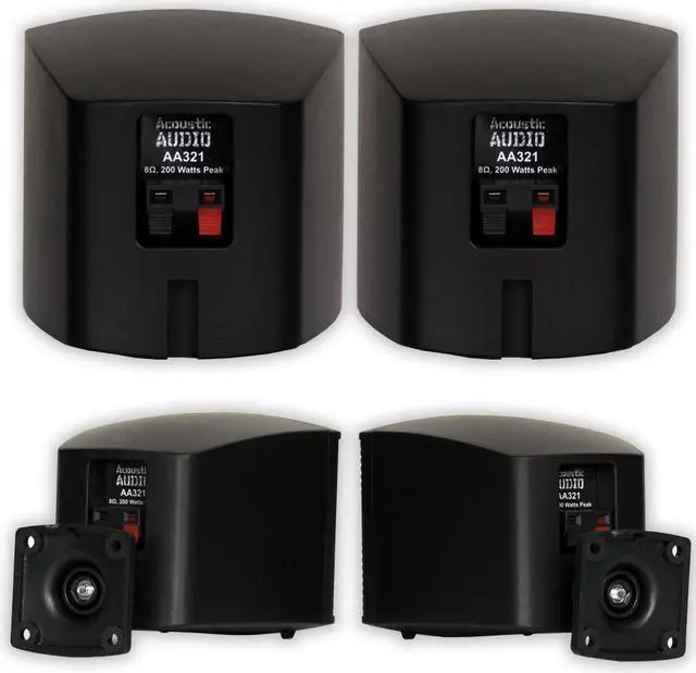Alt view image 6 of 7 - Acoustic Audio AA321B and AA35CB Indoor Speakers Home Theater 5 Speaker Set
