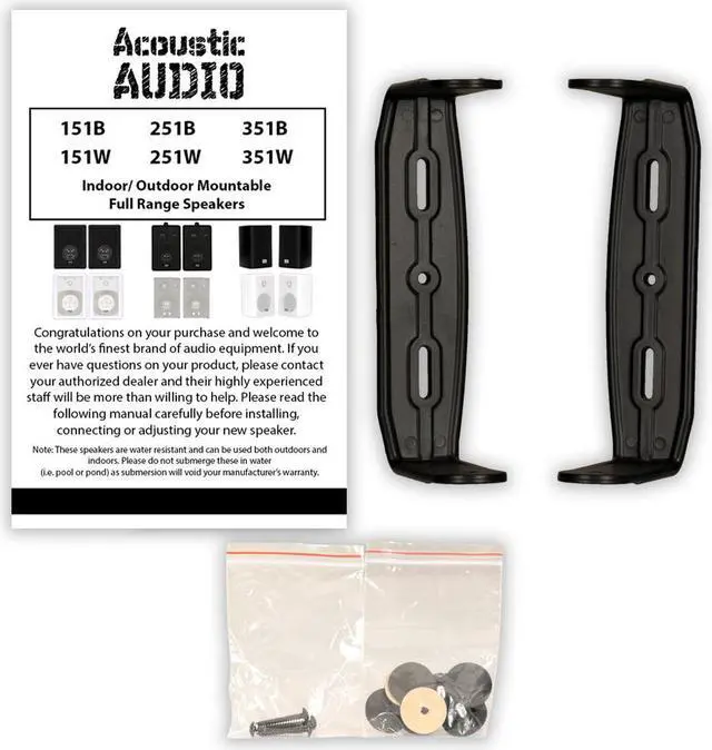 Alt view image 7 of 7 - Acoustic Audio AA351B and AA32CB Mountable Indoor Speakers Home Theater 7 Speaker Set