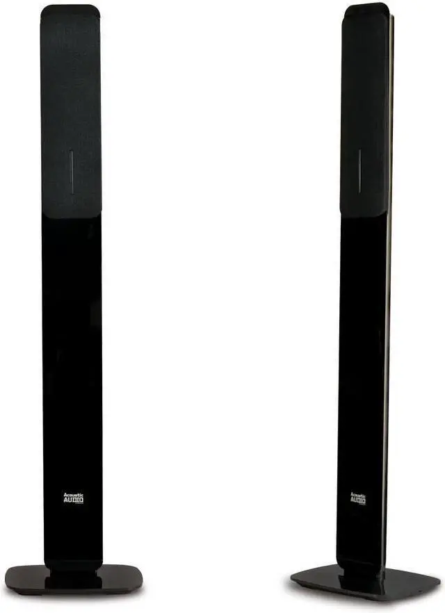 Alt view image 3 of 6 - Acoustic Audio AAT5005 Bluetooth Tower 5.1 Home Theater Speaker System with 8" Powered Subwoofer