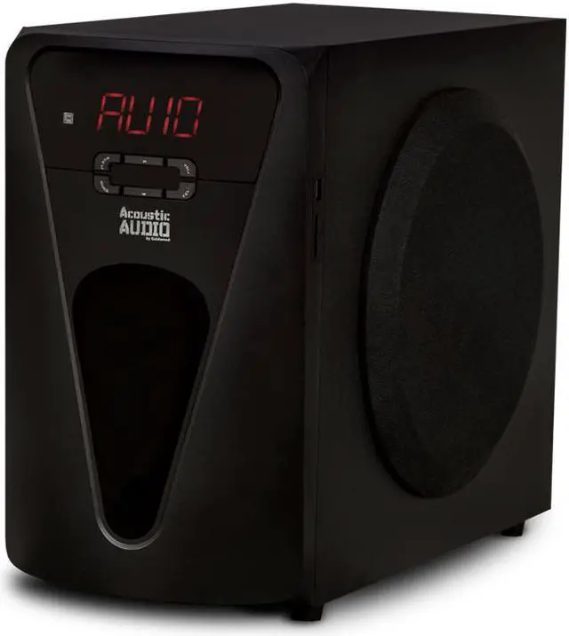 Alt view image 2 of 6 - Acoustic Audio AAT5005 Bluetooth Tower 5.1 Home Theater Speaker System with 8" Powered Subwoofer