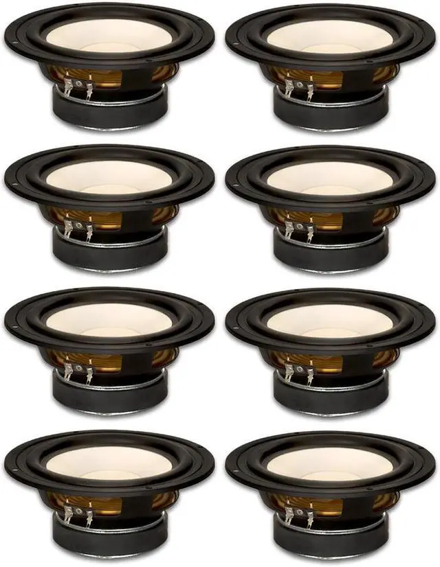 Main image of 8 Goldwood Sound GW-S650/4 Poly Cone 6.5" Woofers 170 Watts each 4ohm Replacement Speakers