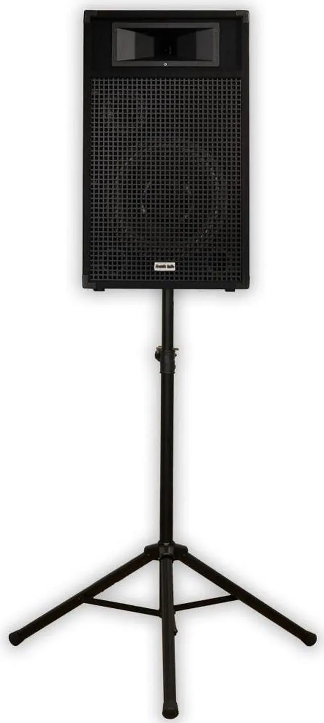 Main image of Acoustic Audio BR12 Passive 12" Speaker and Stand 3-Way DJ PA Karaoke Band Monitor