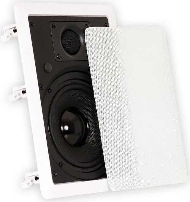 Alt view image 4 of 10 - Theater Solutions TS65W In Wall 6.5" Speakers Surround Sound Home Theater 3 Speaker Set
