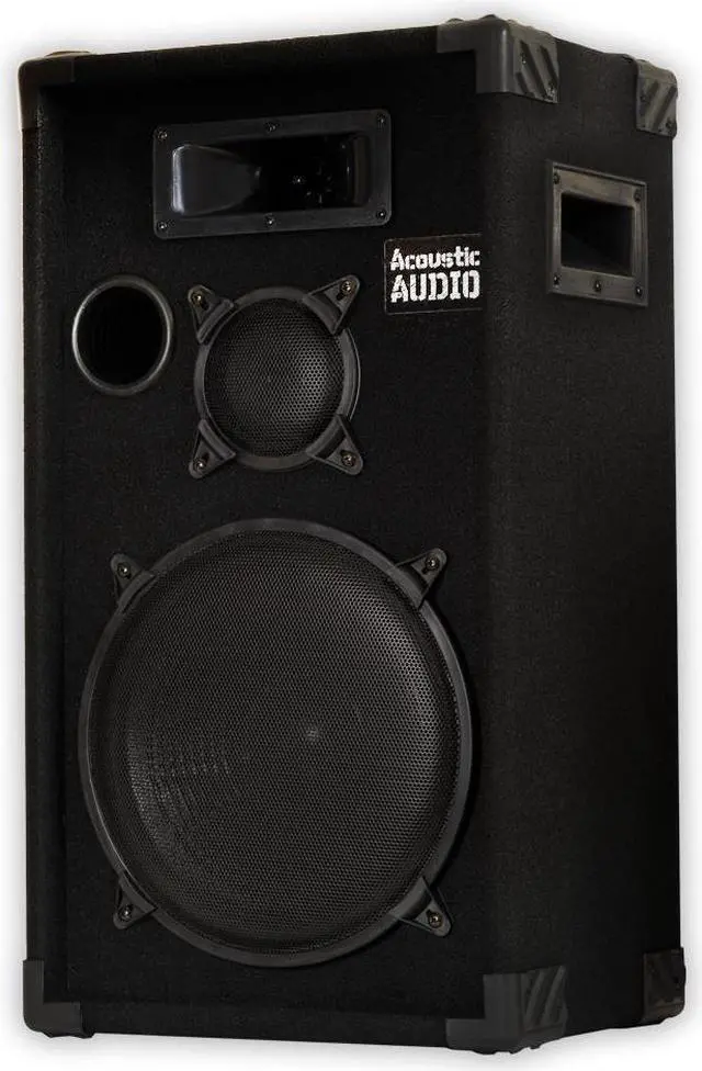 Alt view image 2 of 7 - Acoustic Audio CR12 Passive 12" DJ Speaker and Stand 3-Way PA Karaoke Band Monitor