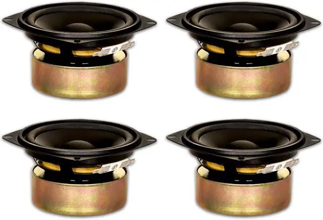 Main image of 4 Goldwood Sound GW-204/4S Shielded 4" Woofers 70 Watt each 4ohm Replacement Speakers