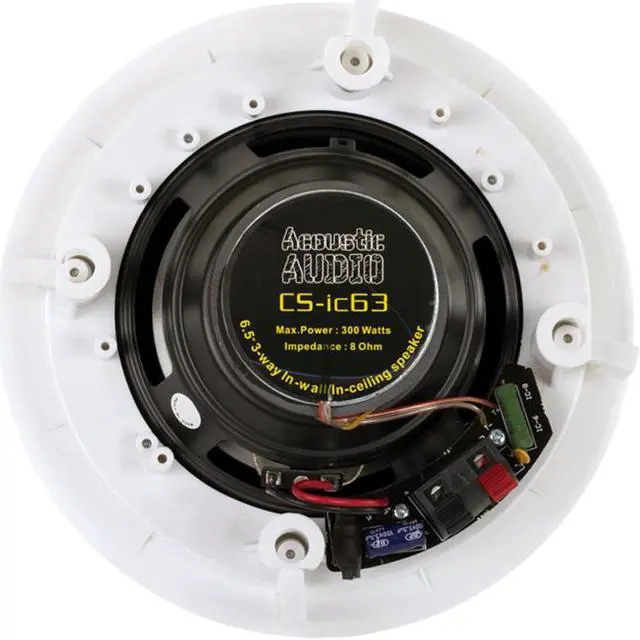 Alt view image 4 of 5 - Acoustic Audio CS-IC63 In Ceiling 6.5" Speaker 8 Pair Pack 3 Way Home Theater Flush Mount