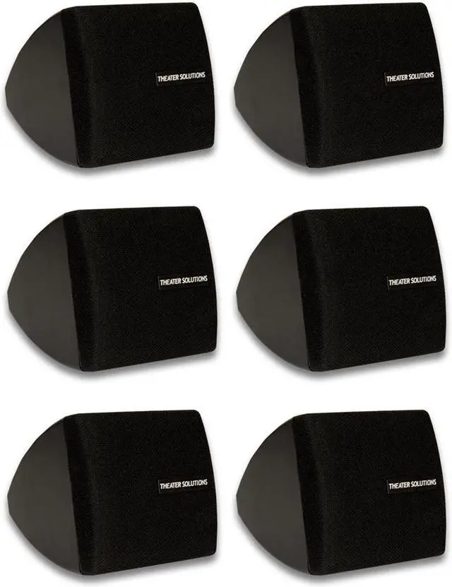 Main image of Theater Solutions TS30B Mountable Indoor Speakers Black Bookshelf 3 Pair Pack
