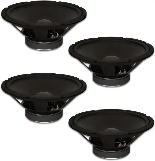Main image of 4 Goldwood Sound GW-1248 Rubber Surround 12" Woofers 290 Watts each 8ohm Replacement Speakers