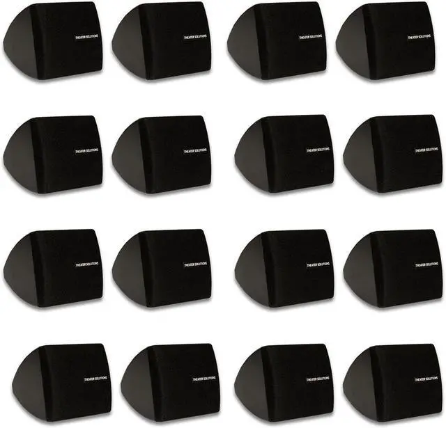 Main image of Theater Solutions TS30B Mountable Indoor Speakers Black Bookshelf 8 Pair Pack
